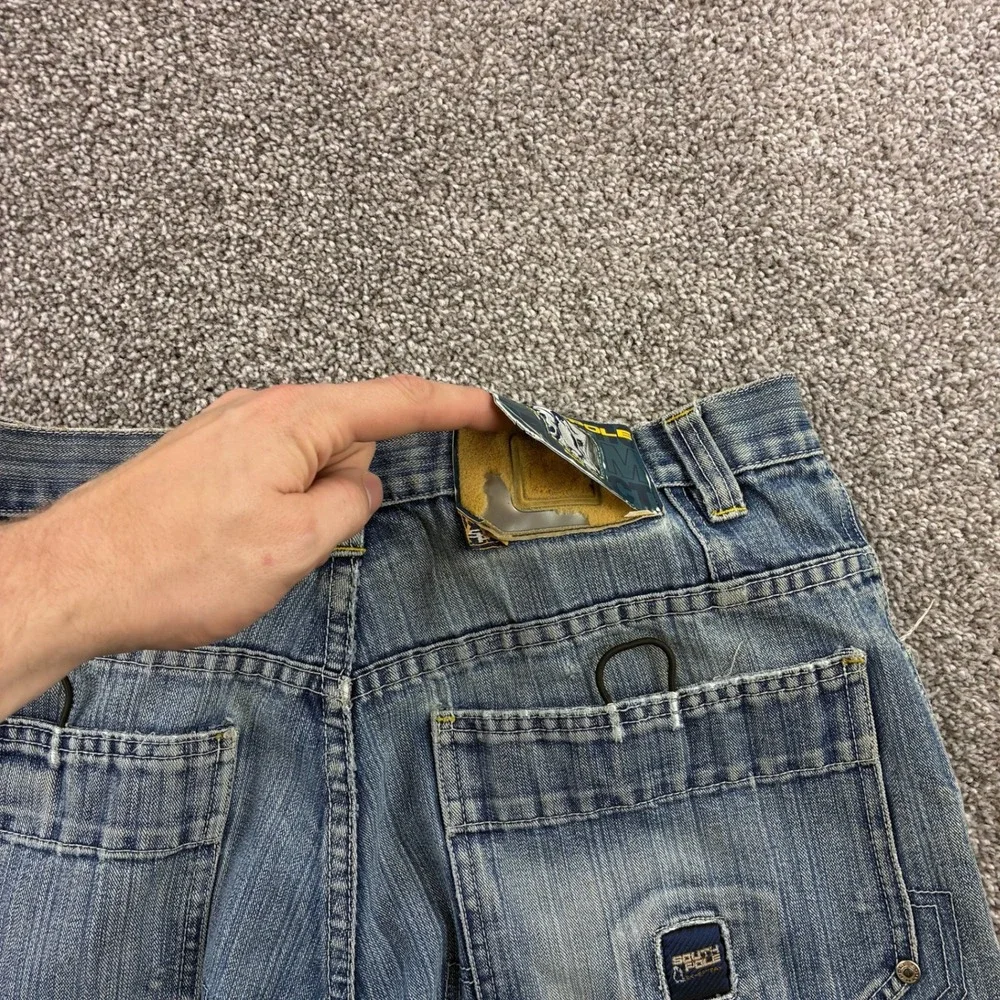 Vintage Y2K Southpole Jeans Mens 33L Baggy Distressed Blue Denim Skater Wide